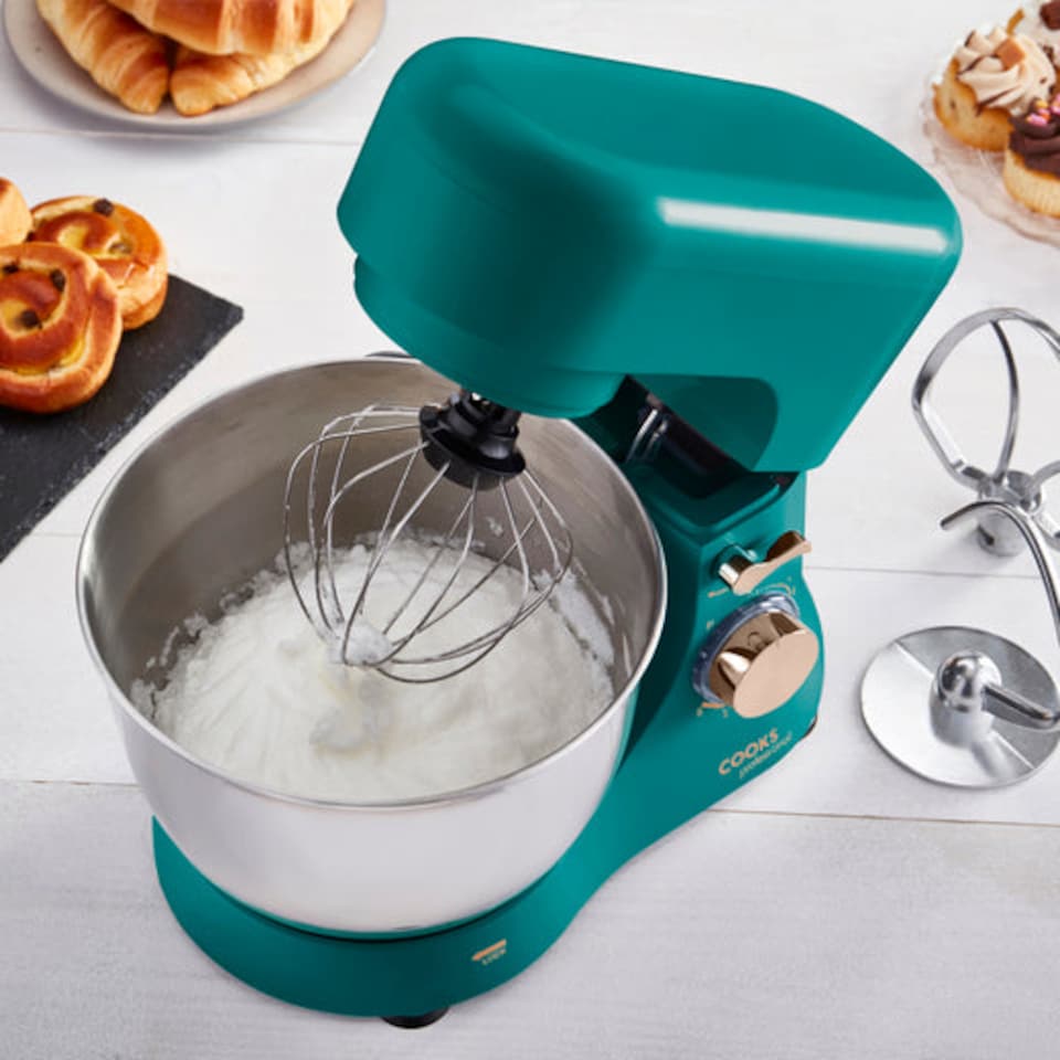 image 1 of Cooks Professional 1000W Stand Mixer with 4.5L Mixing Bowl & 8 Speeds | Blue | Teal