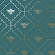image 1 of World Of Wallpaper Bee Wallpaper - Teal/Gold - 10m x 53cm | Green