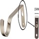 image 2 of Extendable Curtain Pole Crystal Metal Curtain Pole Set - Satin Nickel - 40cm to 144cm (15” to 57”)