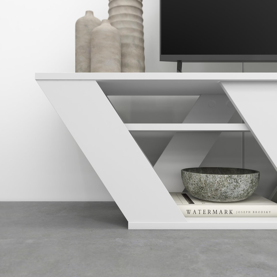 image 1 of Decortie Ralla TV Stand 158x30x40cm White