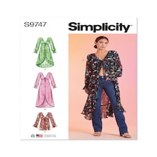 Simplicity 9747 Paper Sewing Pattern – Women’s Dress, Size Y5 (18–20–22–24–26), Intermediate