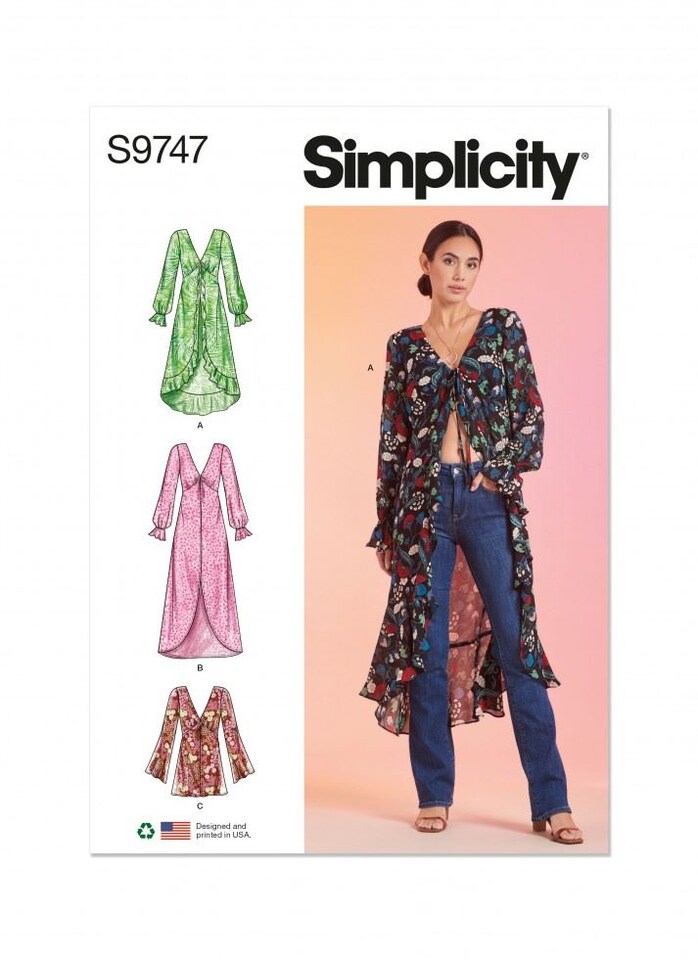 image 1 of Simplicity 9747 Paper Sewing Pattern – Women’s Dress, Size Y5 (18–20–22–24–26), Intermediate