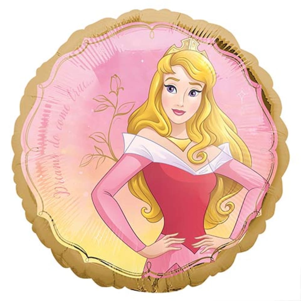 image 1 of Aurora Sleeping Beauty Once Upon A Time Disney Princess Round Foil Helium Balloon 43cm / 17 in | Multi