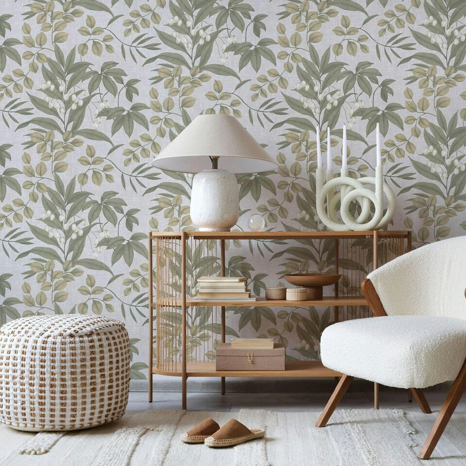 image 1 of Superfresco Easy Persephone Neutral Wallpaper | Cream | Cream | 10m Length x 52cm Width