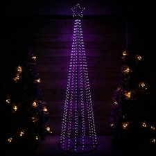 4m (13ft) Light up Christmas Pyramid Cone Tree with 1374 Multi-Action Rainbow LEDs