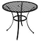 image 1 of Outsunny Cast Aluminium Bistro Table with Umbrella Hole, Black