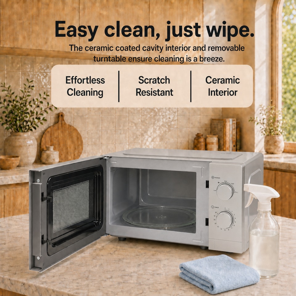 image 1 of EMtronics 20L 700W Microwave - Silver