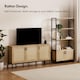 image 4 of Vonhaus Lena Rattan Effect Bookcase with 3 Open Shelves for Living Room | Brown