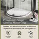 image 2 of Balterley Premium D Shape Shower Tray | White | White | 1