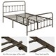 image 6 of Yaheetech Full Classic Iron Platform Bed with High Headboard and Footboard Bronze