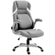 image 1 of Vinsetto Fabric Office Desk Chair with Adjustable Height Tilt Function Grey
