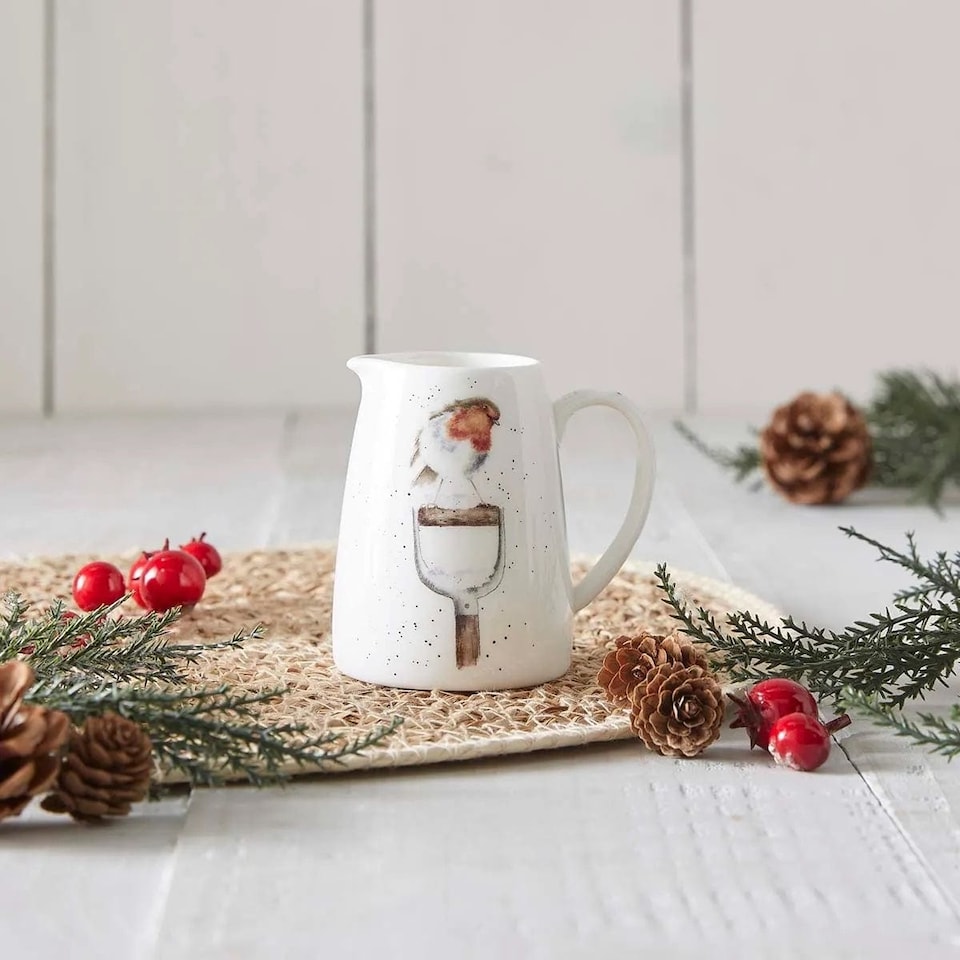 image 1 of Wrendale Designs Christmas Robin Posy Jug