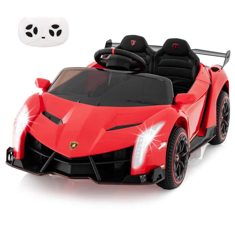 image 1 of COSTWAY 12V Battery Powered Electric Vehicle Kids Car Red