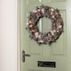 image 5 of 50cm Frosted Hanging Christmas Wreath with Pine Cones & Wooden Stars