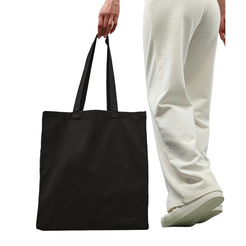 image 1 of Nutshell Premium Canvas Shopper - Black - 38cm x 42cm x 10cm