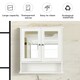 image 5 of COSTWAY Wall Mounted Bathroom Mirror Cabinet Storage White White