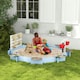 image 2 of Outsunny Kids Sandbox, Outdoor Playset, for Ages 3-7 Years - Blue
