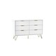 image 2 of Matte White 6 Drawer Chest