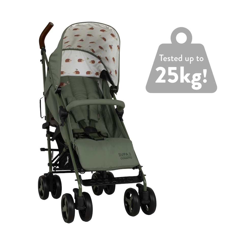 image 1 of Cosatto Supa 3 Compact Pushchair Stroller with Footmuff Birth to 25kg
