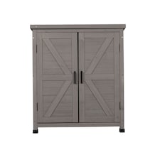 Small Garden Wooden Storage Shed Grey