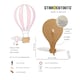 image 4 of Pink Hot Air Balloon Star Mini Cardboard Cutout 92cm