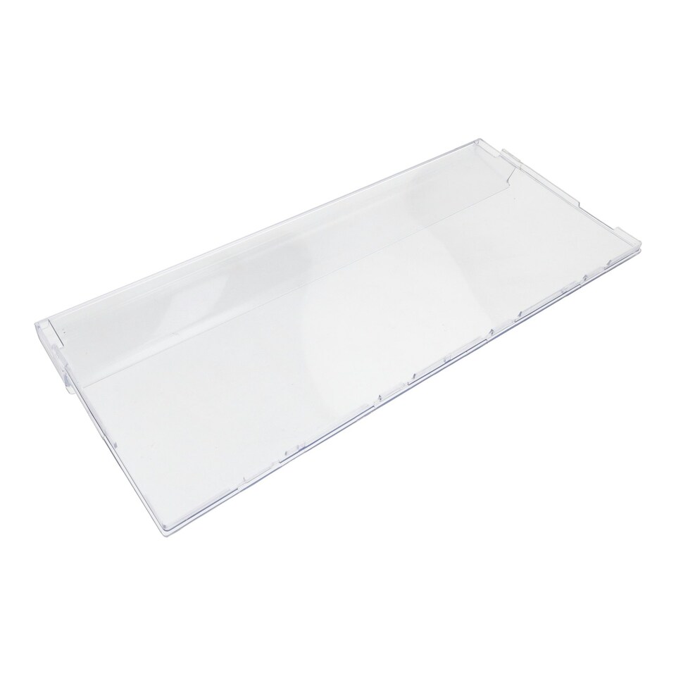 image 1 of Beko Freezer Drawer Front Basket Handle Cover 445mm x 190mm Clear