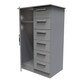 image 6 of Trent 5 Drawer 1 Door Childrens Wardrobe in Dusk Grey (Ready Assembled) | Grey | Dusk Grey