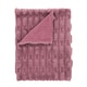 image 5 of Bianca So Soft Carved Faux Fur Blanket Throw | Pink