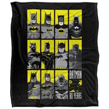 Batman Character Montage 80th Blanket - Multicoloured - One Size