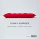 image 4 of Homescapes Seat Pad Luxury Cotton Indoor Outdoor Garden Dining Cushion | Red | 40 x 40 cm | 1