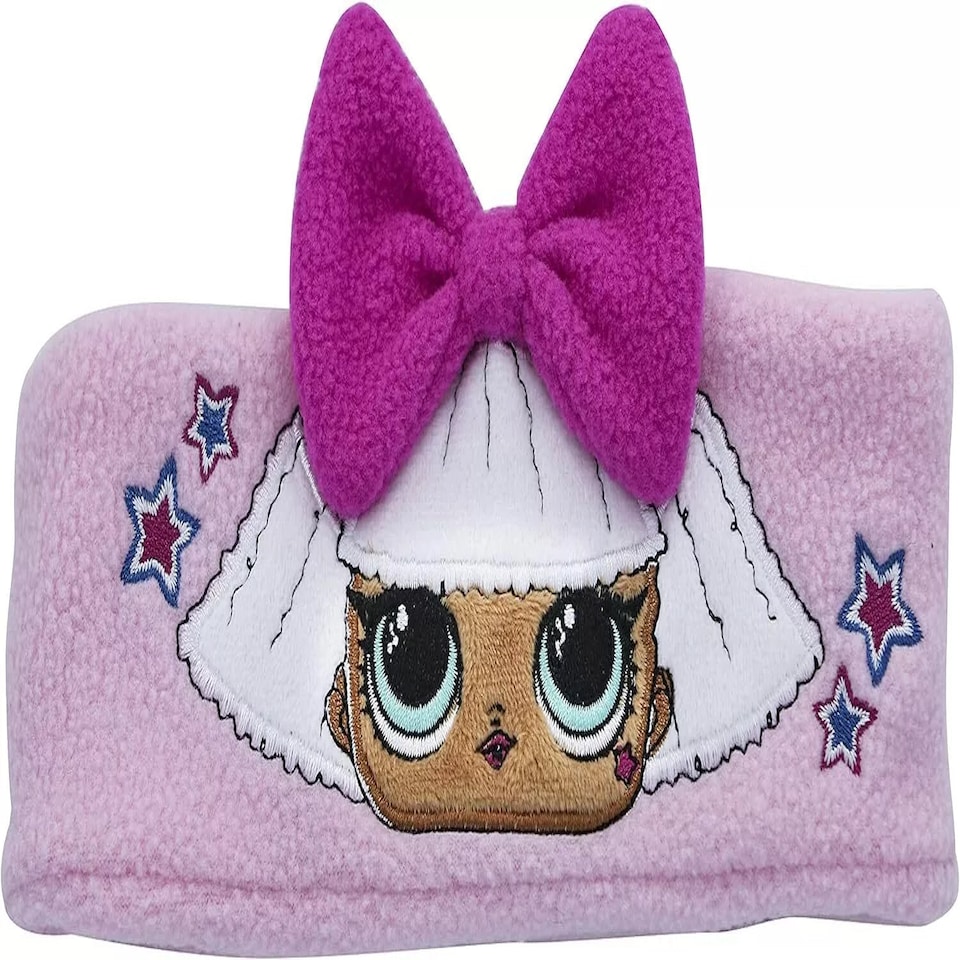 image 1 of L.O.L Surprise! Kid's Fleece Audio Band Washable Wired Headphones | Pink