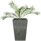 image 2 of Primrose Poly Terrazzo Stone Black Tall Flared Outdoor Square Planter 91cm