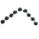 image 3 of 9pc 3/8"Dr Star Torx Bit Sockets Socket on Rail T10 - T55 Shallow Male