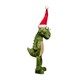 image 1 of 60cm Green Standing Christmas Dinosaur with Santa Hat