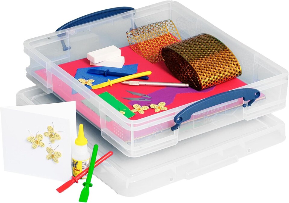 image 1 of Really Useful Plastic Storage Box 7L CLEAR Pack of 4