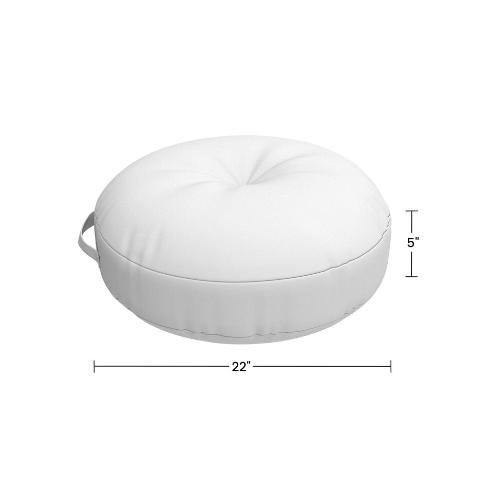 image 1 of Covers&All Round Chair Cushions with Handle, Thick Outdoor Indoor Cushion and Floor Pillow for Patio, Gray