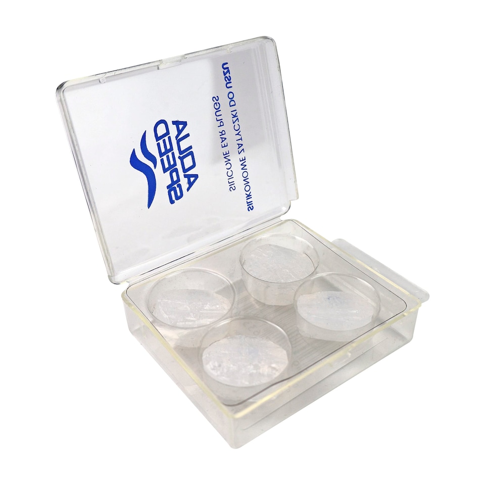 image 1 of Unisex Soft Silicone Swimming Earplugs | Reusable Earplugs with Case Included