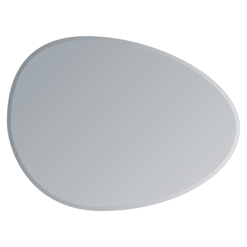 image 1 of Showerdrape Angel Oval Wall Mounted Frameless Bevelled Edge Bathroom Mirror 60 x 45cm | Chrome | Mirror | 1