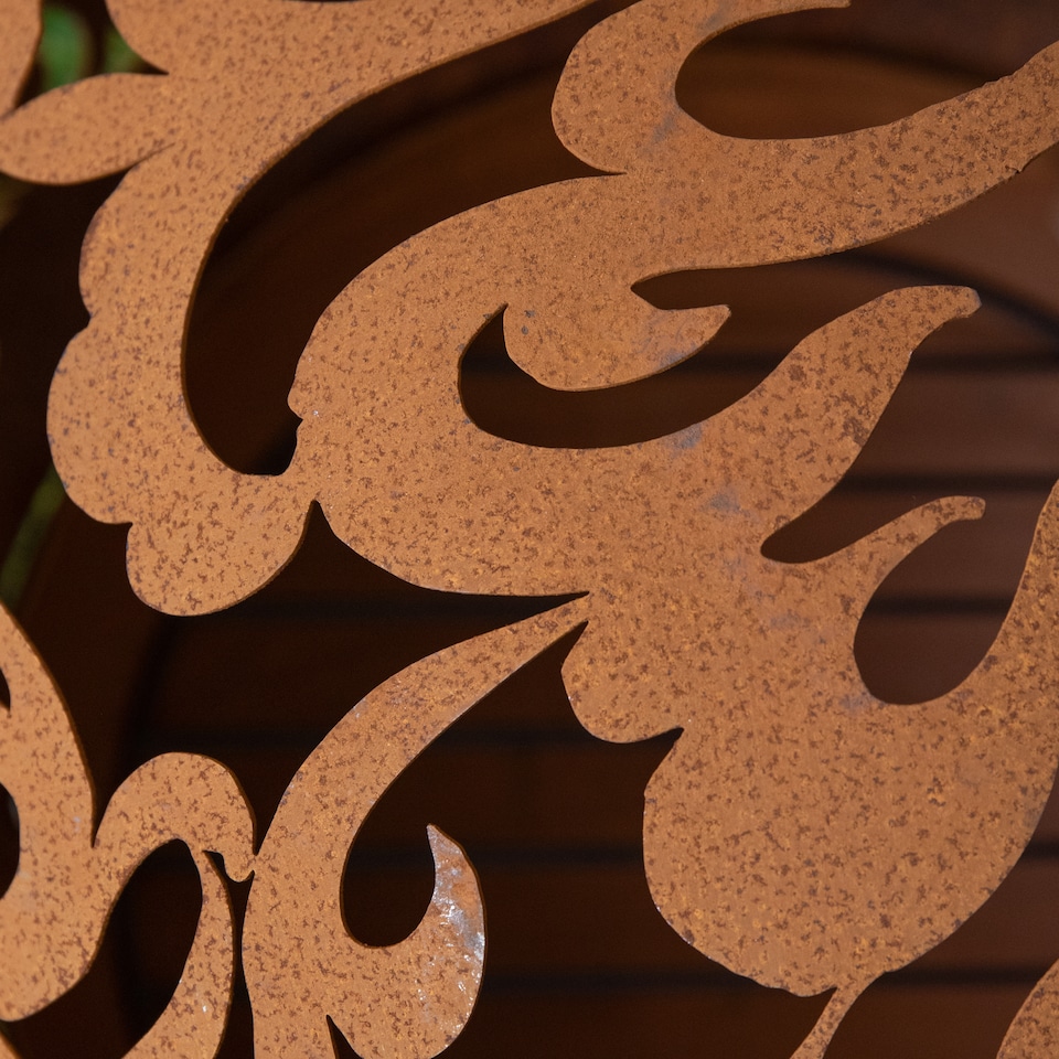 image 1 of 57cm Steel Helios Fireglobe Outdoor Garden Fire Pit
