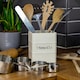 image 5 of Harbour Housewares Vintage Metal Kitchen Utensils Canister - Cream | Cream | Cream | 1
