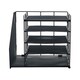 image 1 of Living and Home 5-Tier Desktop Organiser with Vertical File Sorter | Black