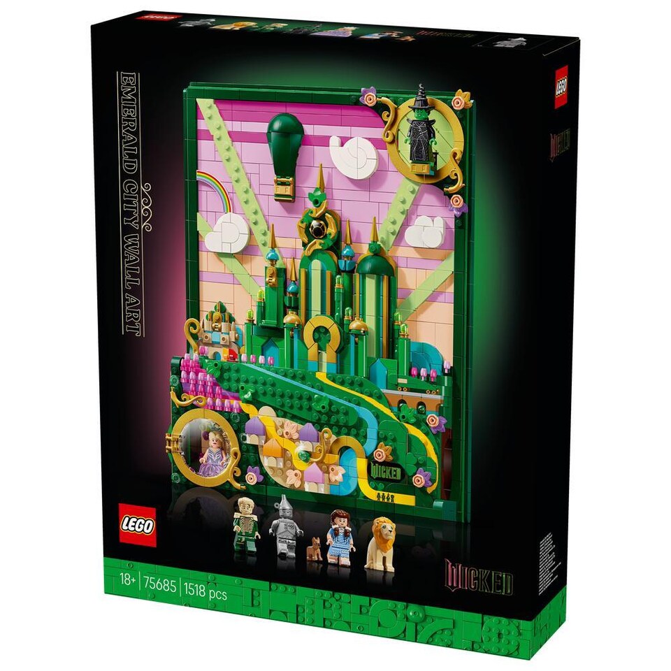 image 1 of LEGO Wicked Emerald City Wall Art