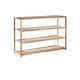 image 5 of Parker Walnut Wood Bathe Four Tier Shoe Rack | Cream