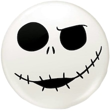 Nightmare Before Christmas Jack Skellington Badge - White/Black - One Size