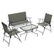 image 1 of Outsunny Patio Furniture Set, Garden Set w/ Table, Foldable Chairs, a Loveseat
