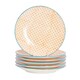 image 1 of Nicola Spring Hand-Printed Side Plates - 18cm - Orange - Pack of 6 Blue