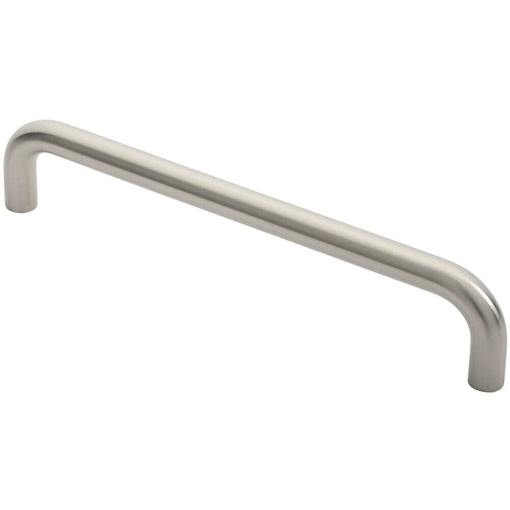 Loops Round D Bar Pull Handle 319 x 19mm 300mm Fixing Centres Satin Stainless Steel in Metallics