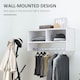 image 5 of HOMCOM Wall Mounted Storage Hat Rack Hanging Coat Organizer Hanger Home White
