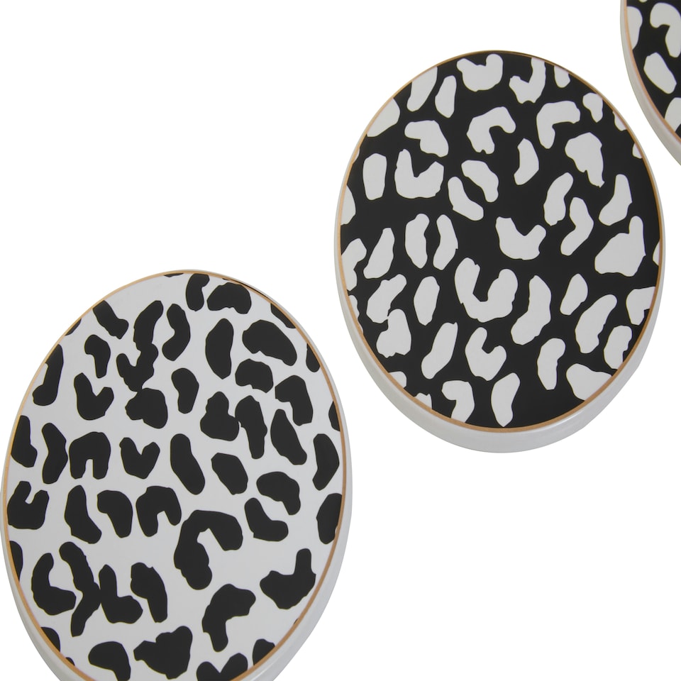 image 1 of Interiors By Premier Minimalist Set Of Four Coasters,Handcrafted Drink Coasters With Delicate Gold Accent,Coasters For Home Décor