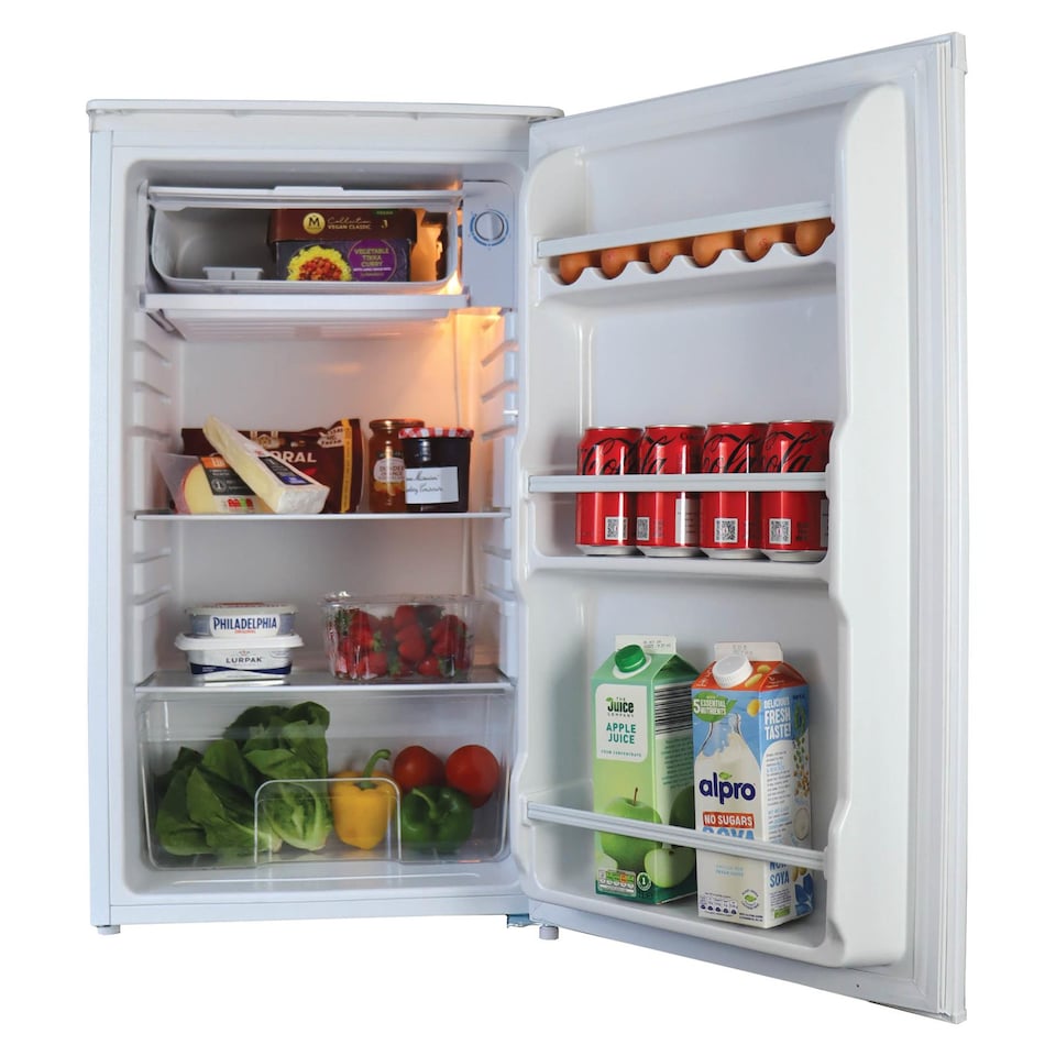 image 1 of Igenix IG3920 Freestanding Under Counter Fridge and Chill Compartment, 2 Glass Shelves and Salad Drawer, One Bottle Shelf and Egg Rack, 48 cm Wide, White